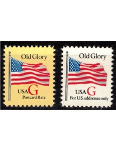 USA 1994 Bandiera Old Glory (G in rosso) 2v MNH**