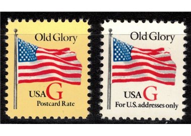 USA 1994 Bandiera Old Glory (G in rosso) 2v MNH**