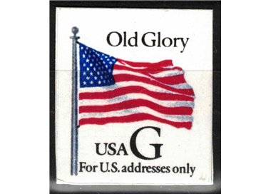 USA 1994 Old Glory Flag (G in Black) thick paper MNH**