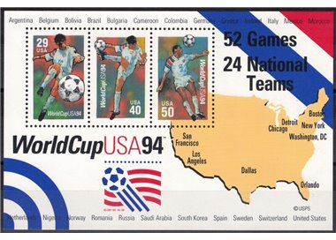 USA 1994 Coppa del mondo di calcio BF MNH**
