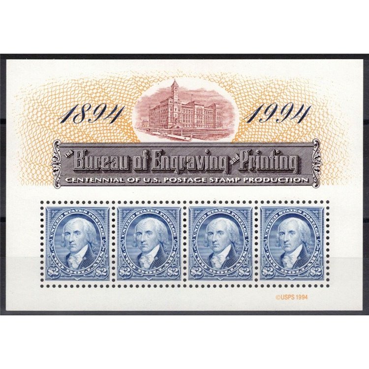 USA 1994 Bureau of Engraving and Printing BF MNH**