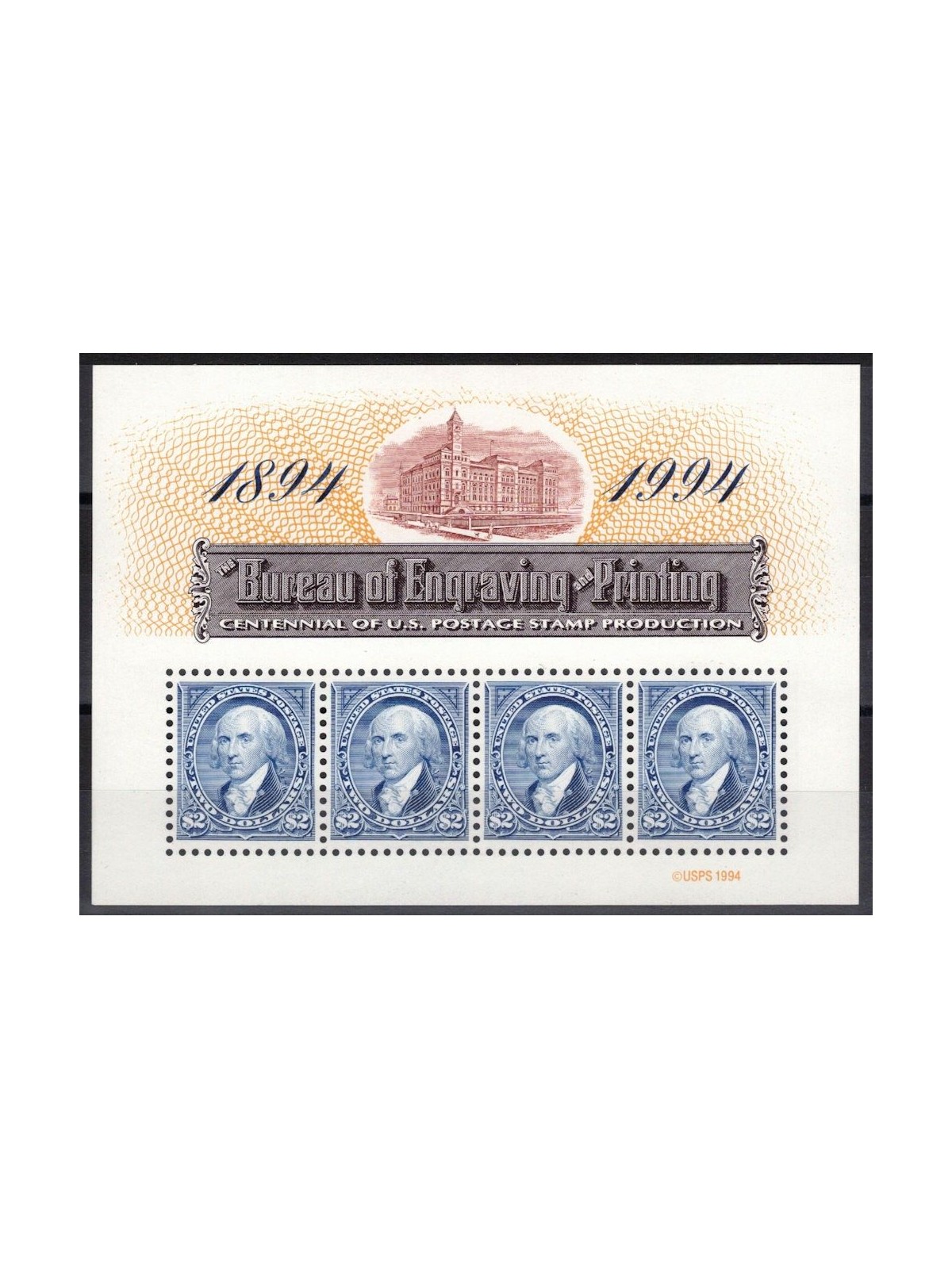 USA 1994 Bureau of Engraving and Printing BF MNH**
