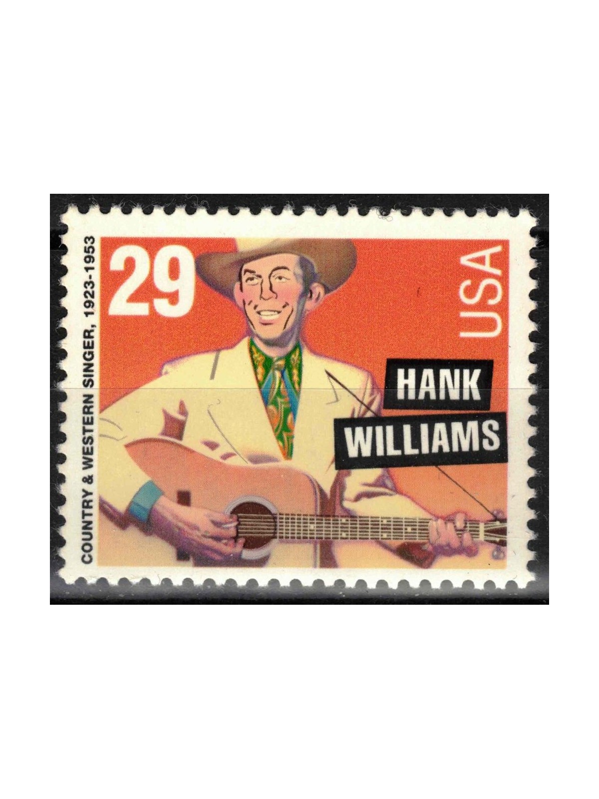 USA 1993 Hank Williams (dent. 11) MNH**