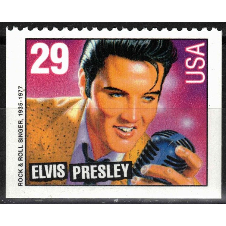 USA 1993 Elvis Presley (dent. 11 su un lato) MNH**