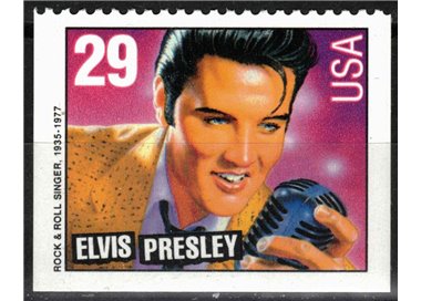 USA 1993 Elvis Presley (dent. 11 on one side) MNH**