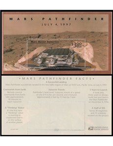 USA 1997 Missione su Marte (sonda Pathfinder) BF MNH**