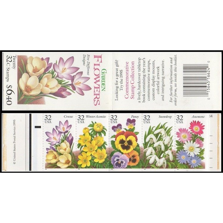 USA 1996 Garden Flowers booklet MNH**
