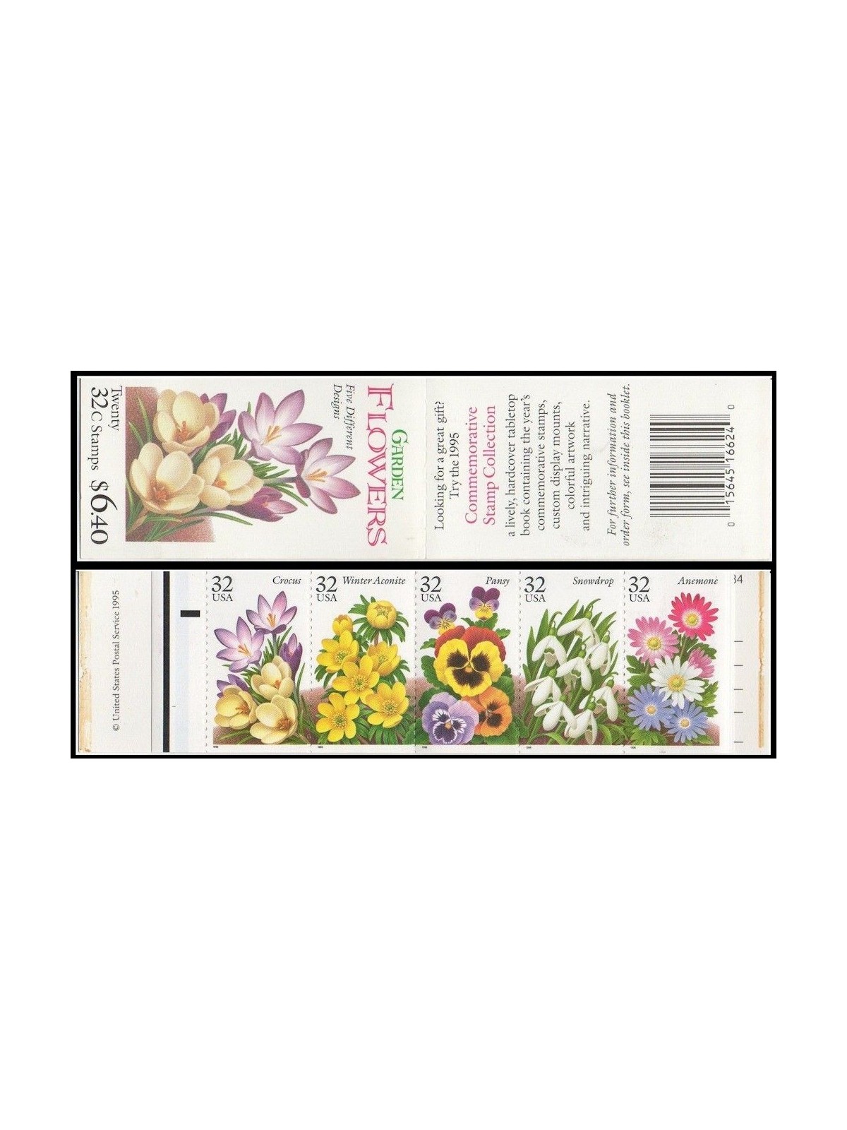 USA 1996 Fiori di giardino LB MNH**
