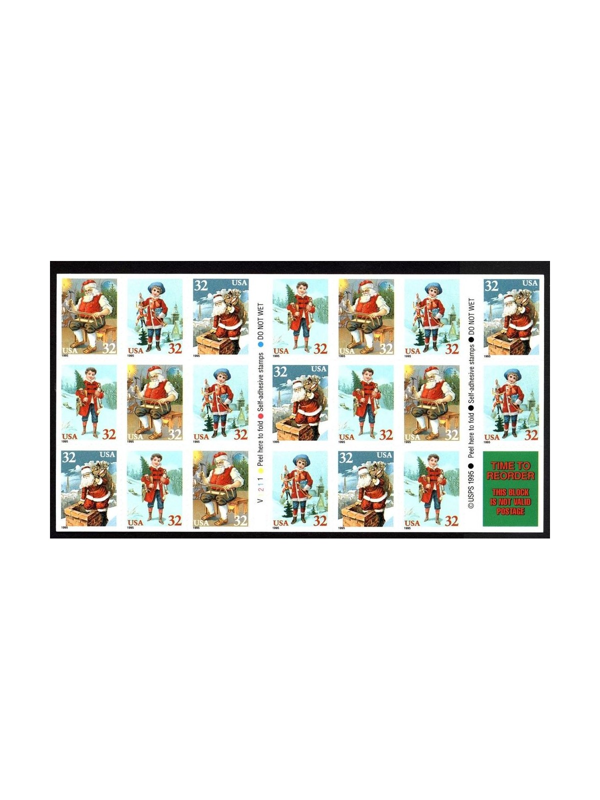 USA 1995 Christmas m/s MNH**