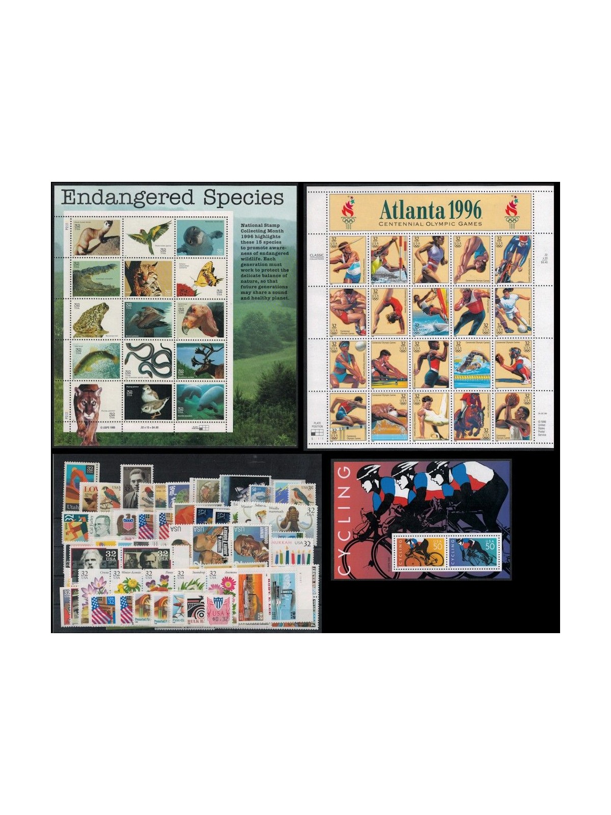 USA 1996 Annata completa 121v + 1 BF MNH**
