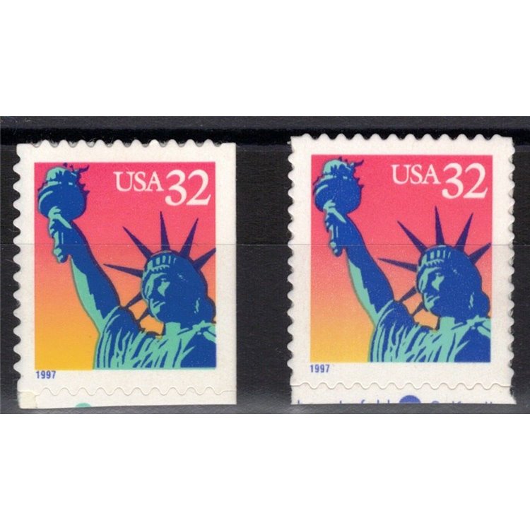 USA 1997 Statue of Liberty 2v MNH**