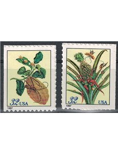 USA 1997 Stampe botaniche 2v da LB MNH**