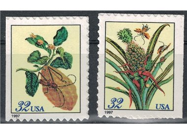 USA 1997 Botanical Prints 2v from booklet MNH**