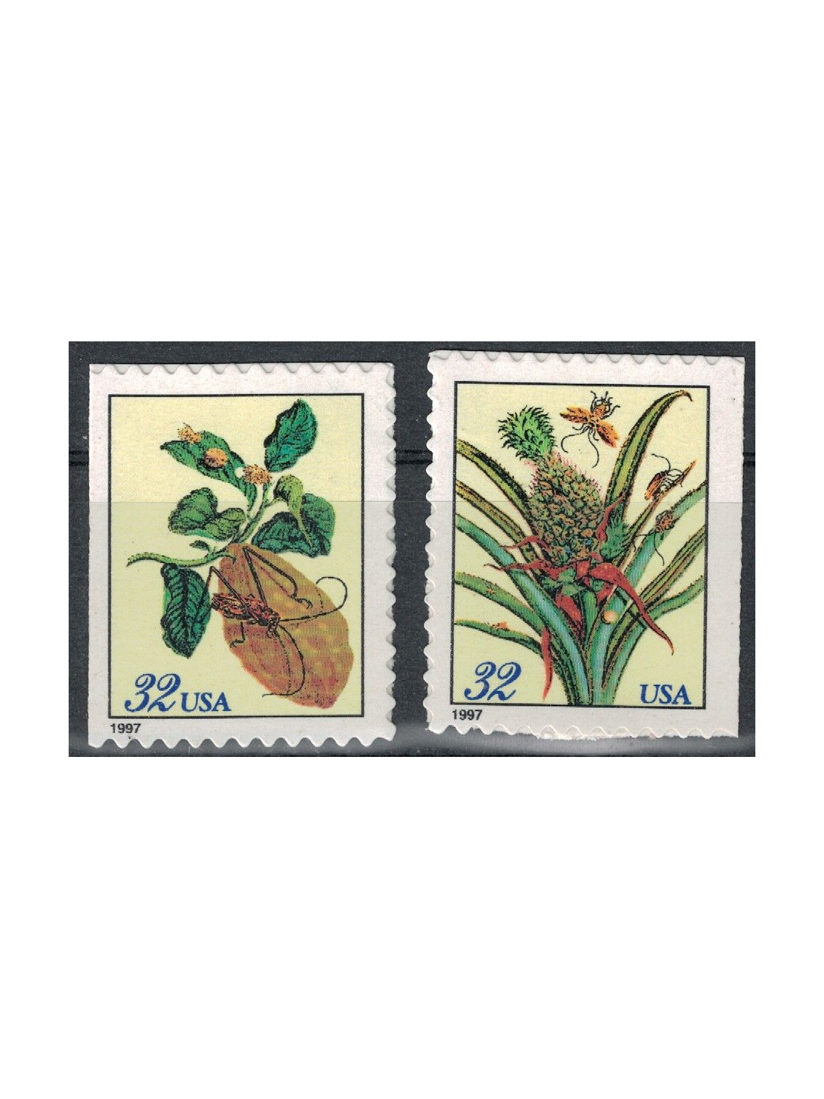 USA 1997 Stampe botaniche 2v da LB MNH**