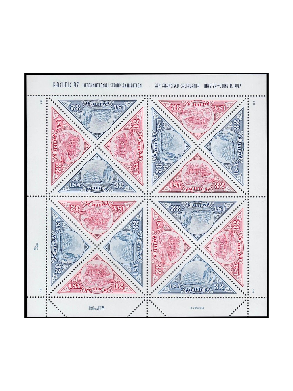 USA 1997 Expo Pacific '97 m/s MNH**