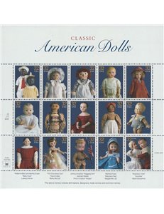 USA 1997 American Dolls 15v MNH**