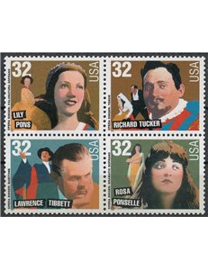 USA 1997 Leggende della musica, cantanti d'opera 4v MNH**