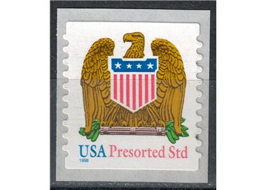 USA 1998 Eagle and Coat of Arms (Oiled Paper) MNH**