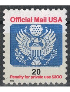 USA 1995 Service, Official Mail 20c MNH**