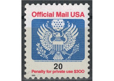 USA 1995 Service, Official Mail 20c MNH**