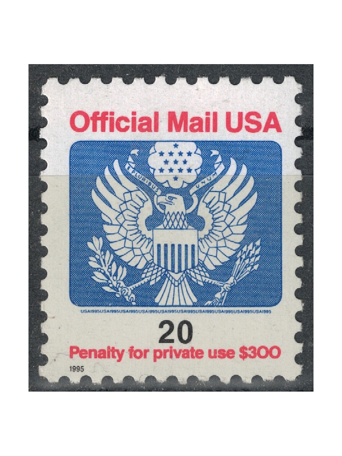 USA 1995 Servizio, Official Mail 20c MNH**
