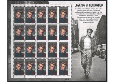 USA 1996 Legends of Hollywood (James Dean) m/s MNH**