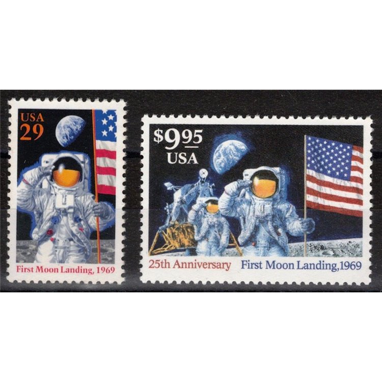 USA 1994 First man on the moon 2v MNH**