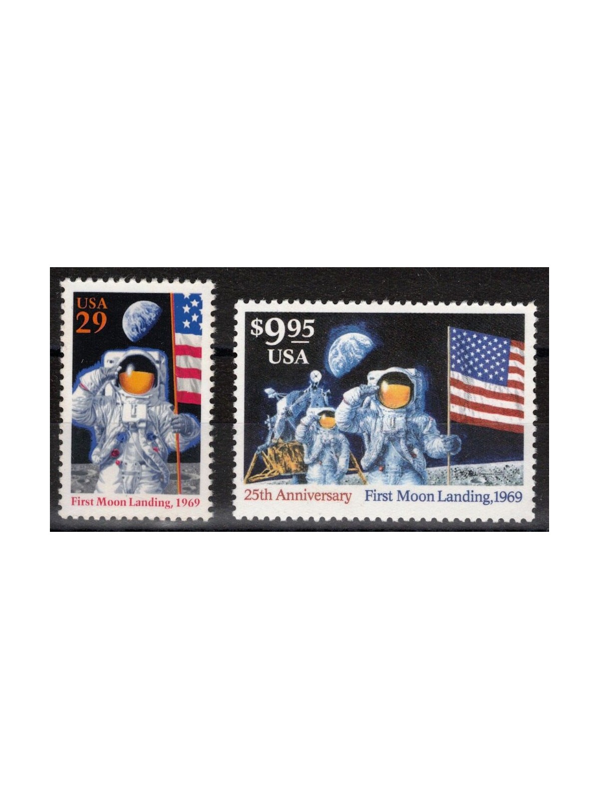 USA 1994 First man on the moon 2v MNH**