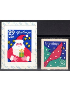 USA 1994 Natale (autoadesivi) 2v MNH**
