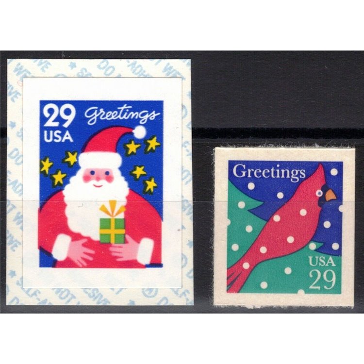 USA 1994 Natale (autoadesivi) 2v MNH**