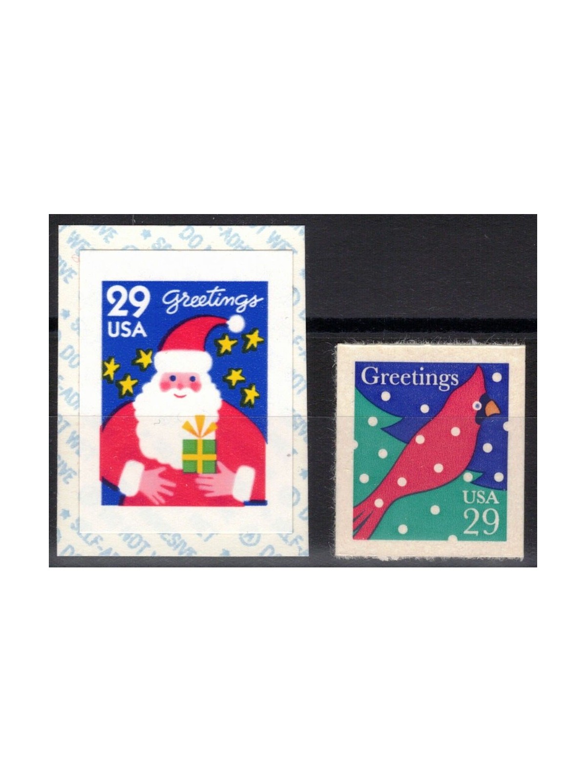 USA 1994 Natale (autoadesivi) 2v MNH**