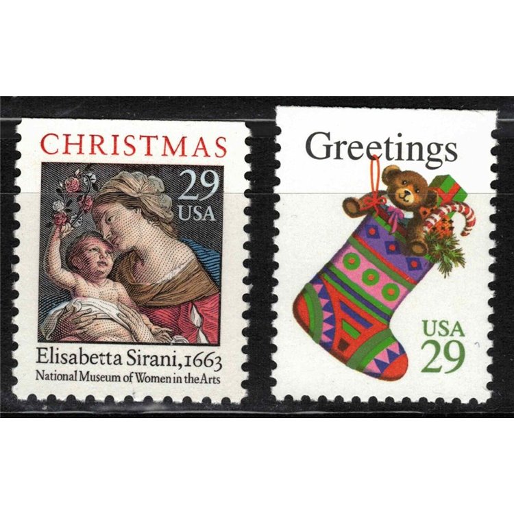 USA 1994 Christmas (from booklet) 2v MNH**