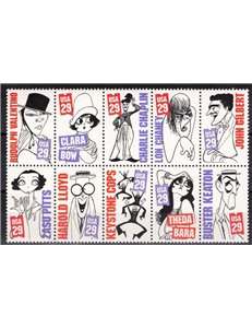 USA 1994 Stelle del cinema muto 10v MNH**
