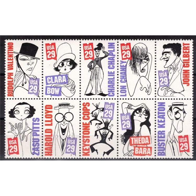 USA 1994 Stelle del cinema muto 10v MNH**