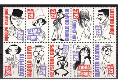 USA 1994 Stelle del cinema muto 10v MNH**