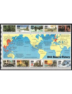 USA 1994 La Seconda Guerra Mondiale (4ª serie) BF MNH**