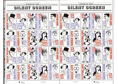 USA 1994 Silent film stars m/s MNH**