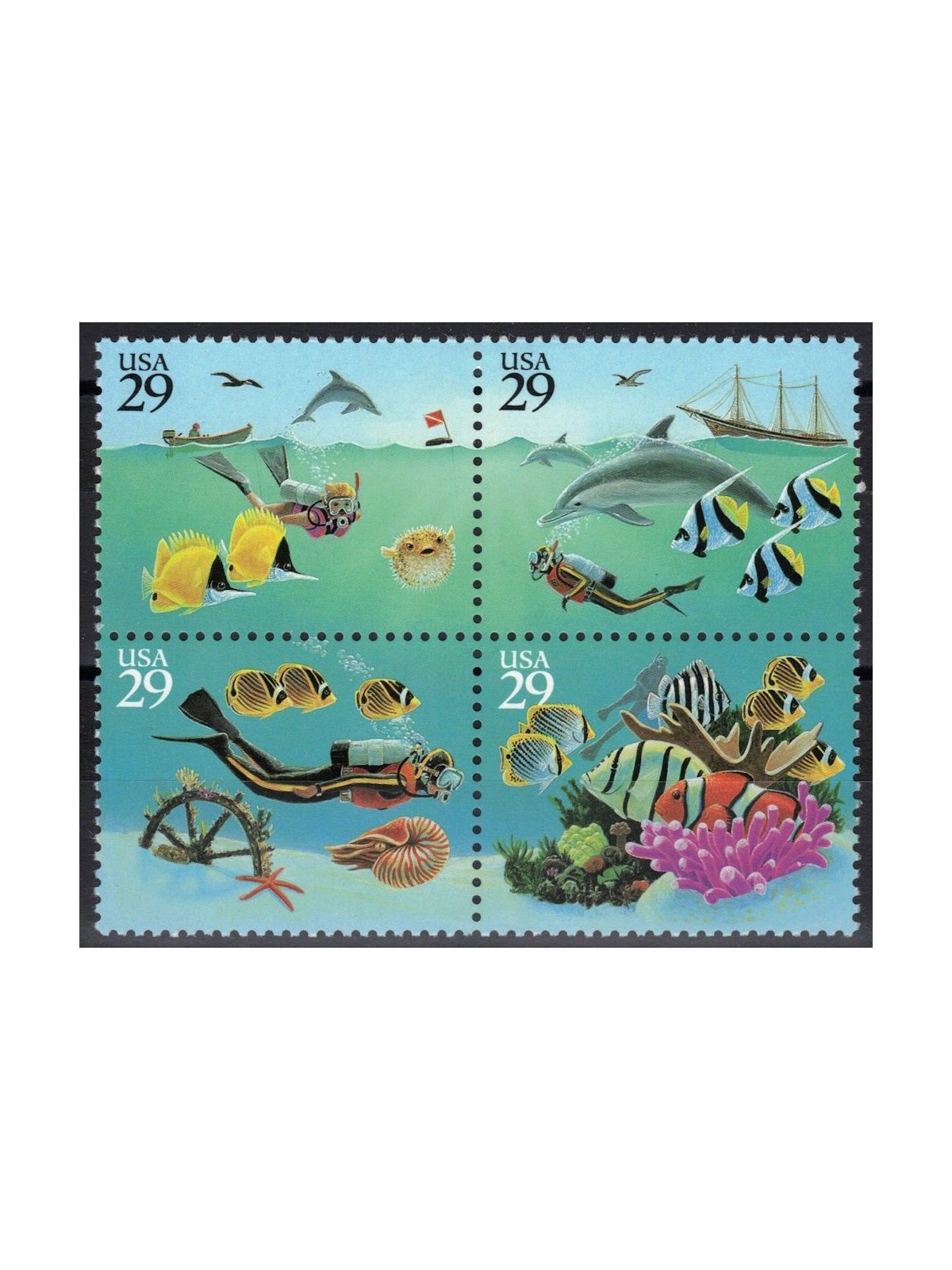 USA 1994 The Underwater World 4v MNH**