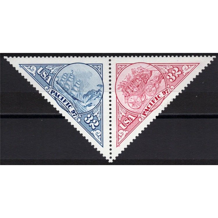 USA 1997 Esposizione filatelica internazionale 2v MNH**