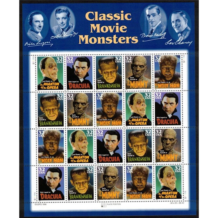 USA 1997 Horror Movie Classics m/s MNH**