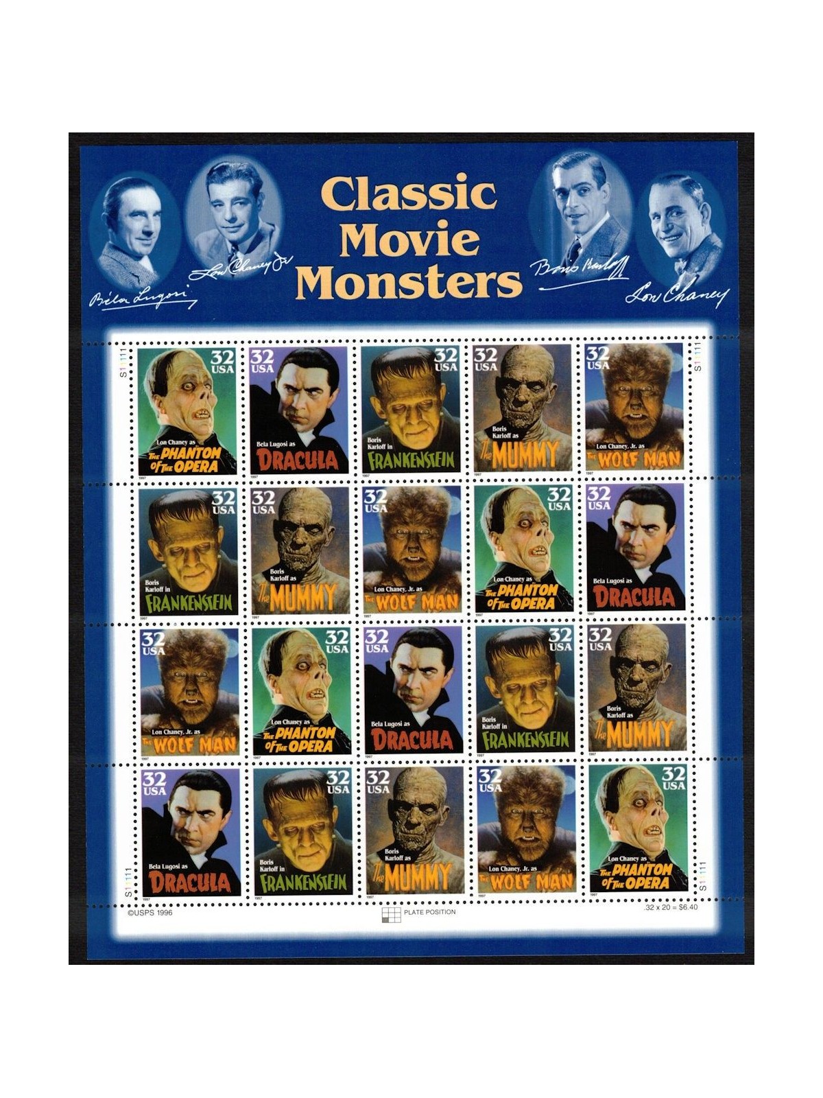 USA 1997 Classici del cinema horror MF MNH**