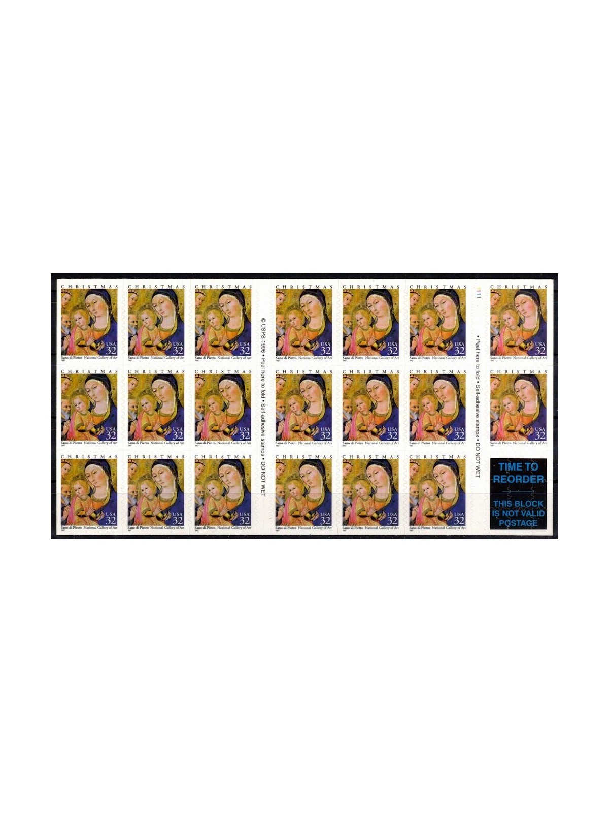 USA 1997 Christmas (Madonna) m/s MNH**