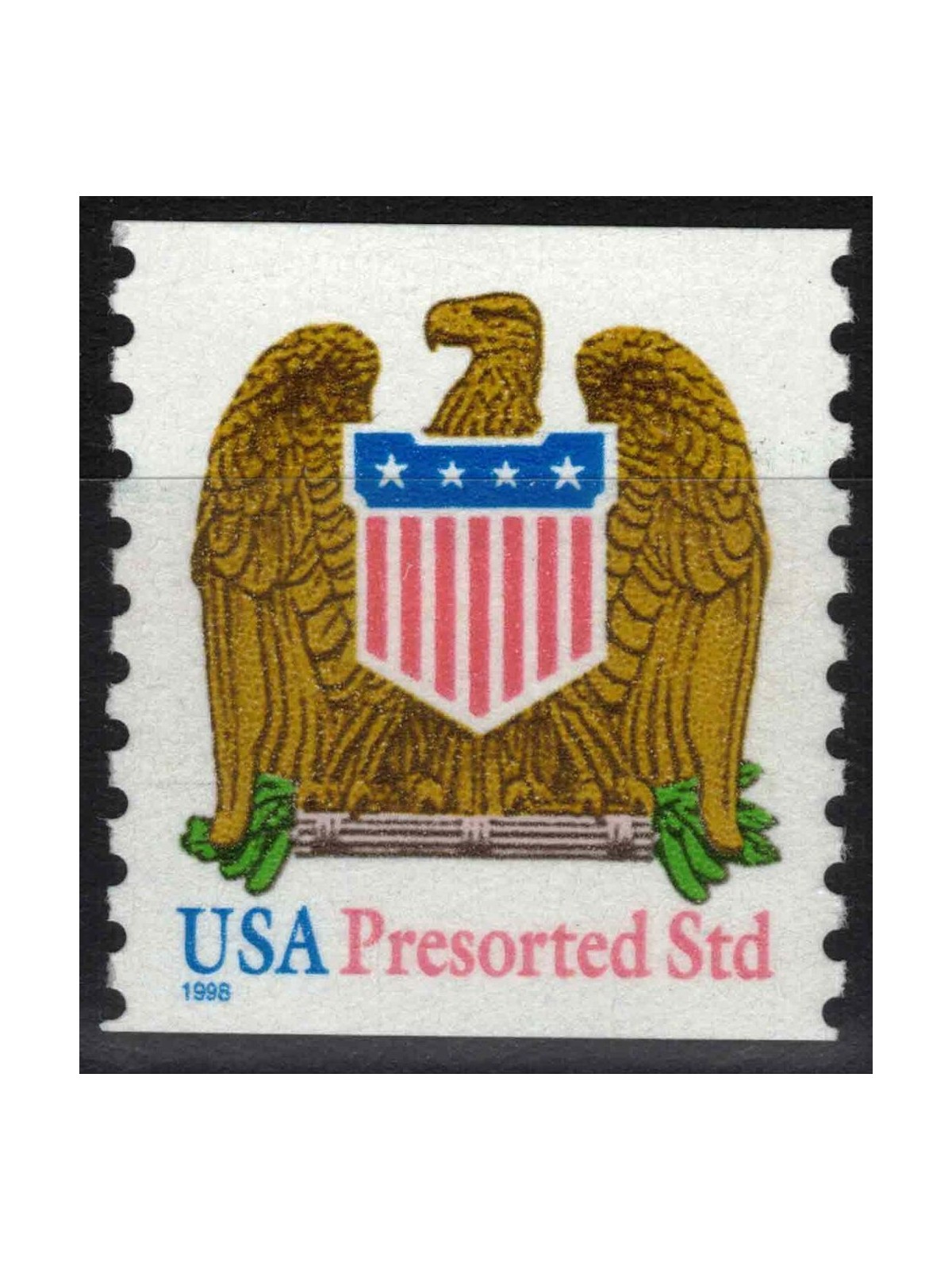USA 1998 Eagle and coat of arms (dent. 10) MNH**