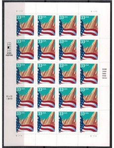 USA 1999 Città e bandiera MF MNH**
