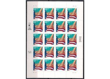 USA 1999 City and Flag m/s MNH**