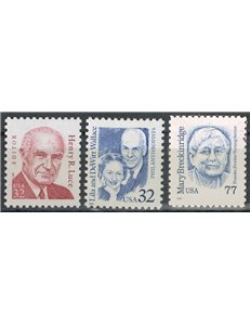 USA 1998 Grandi personaggi americani 3v MNH**