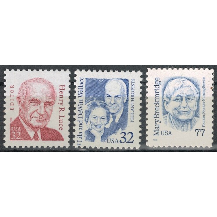 USA 1998 Great American Characters 3v MNH**