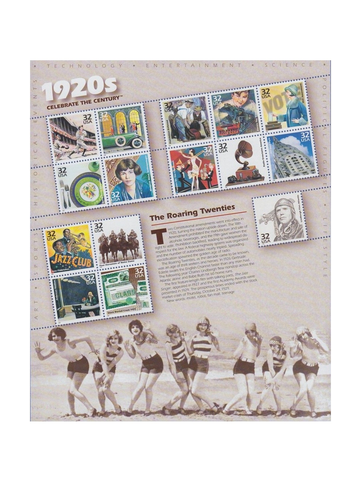USA 1998 Celebrating the 20th Century (3rd series) 15v MNH**
