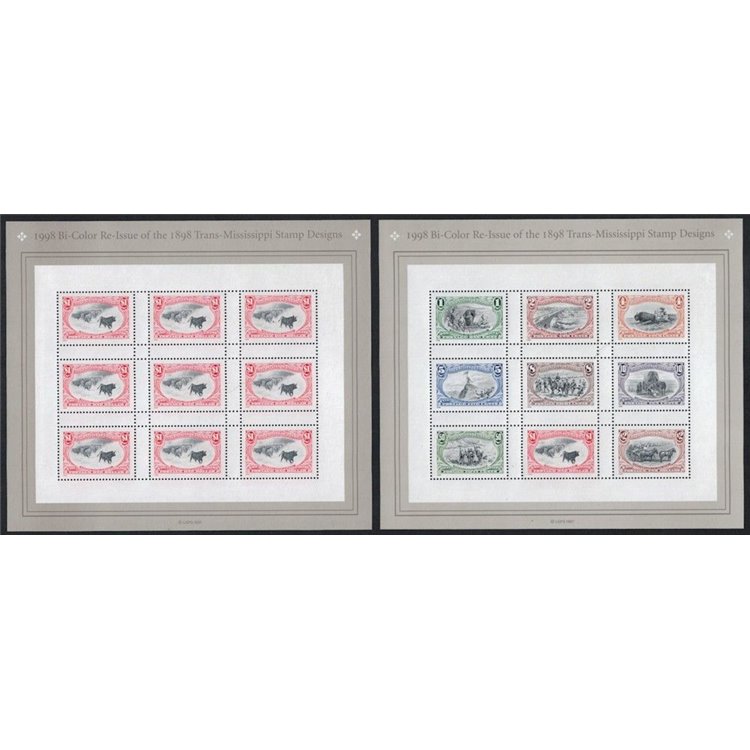 USA 1998 Trans-Mississippi 2 s/s MNH**