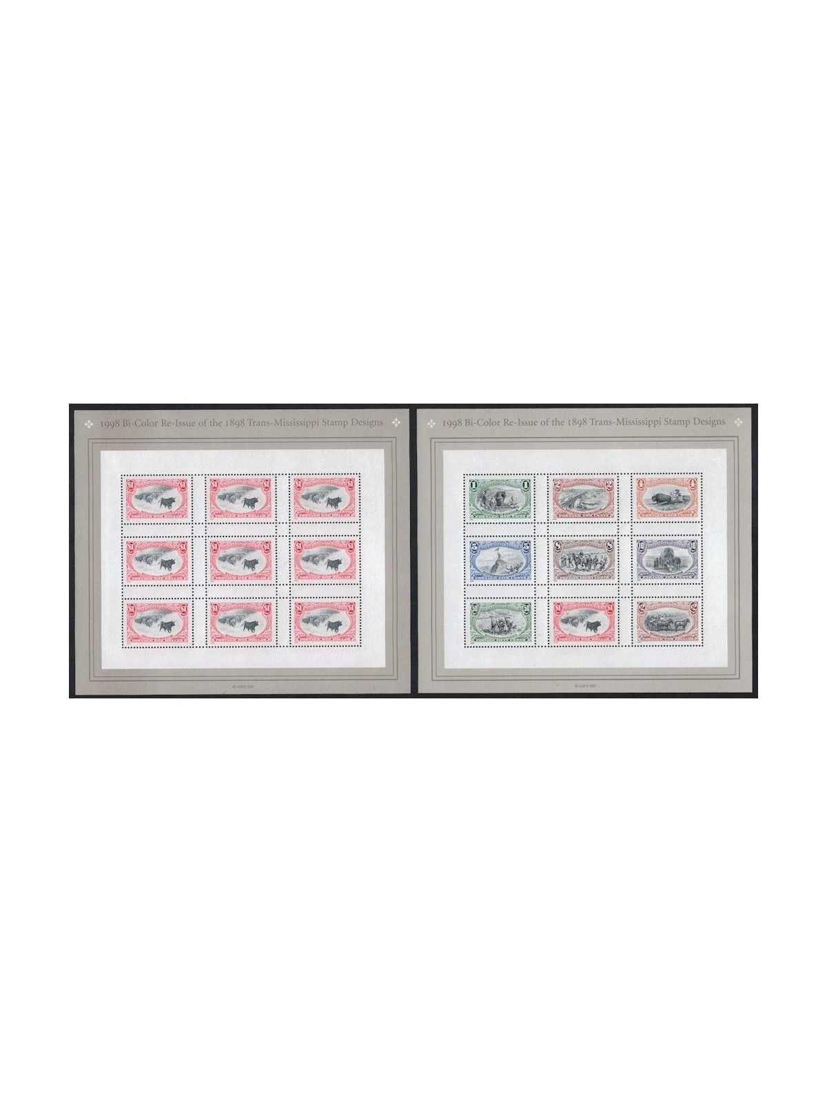 USA 1998 Trans-Mississippi 2 s/s MNH**